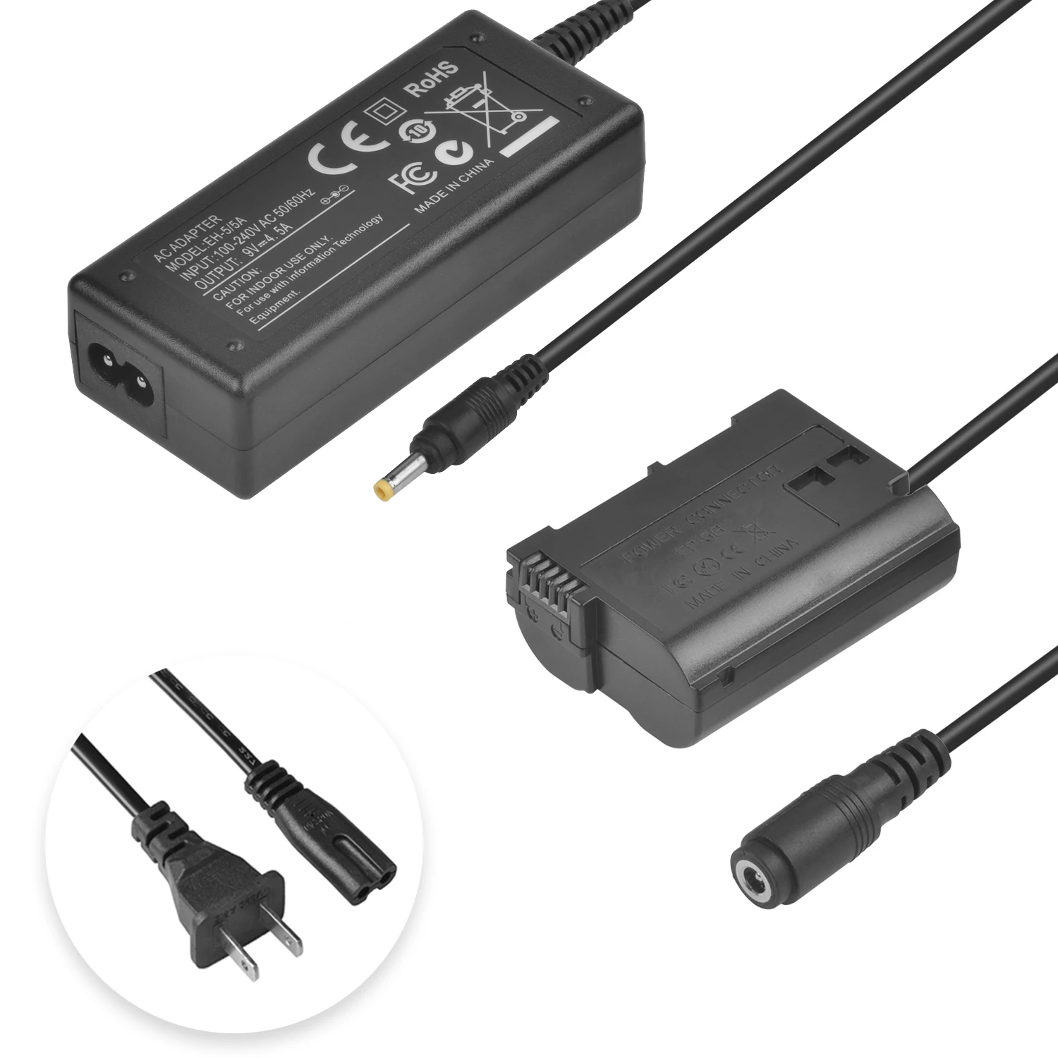 EP-5B AC DC Power Adapter&EN-EL15 Dummy Battery Kit for Nikon Z6 Z7 D7500 D7200 D7000 D7100 D750 D780 D800 D810 D850 1V1