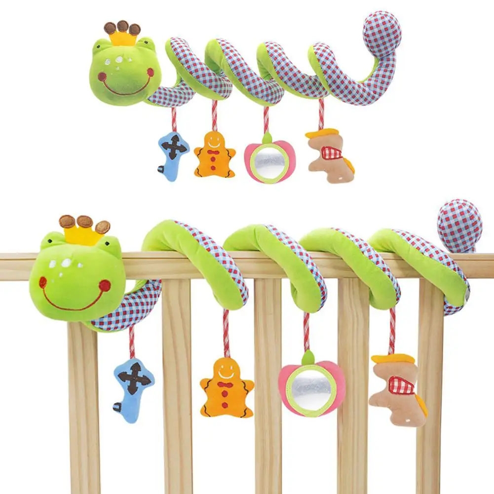 Коробка Лягушка принц пустышка висящая спиральная игрушка для детской кровати и коляски детские погремушки игрушки для кровати