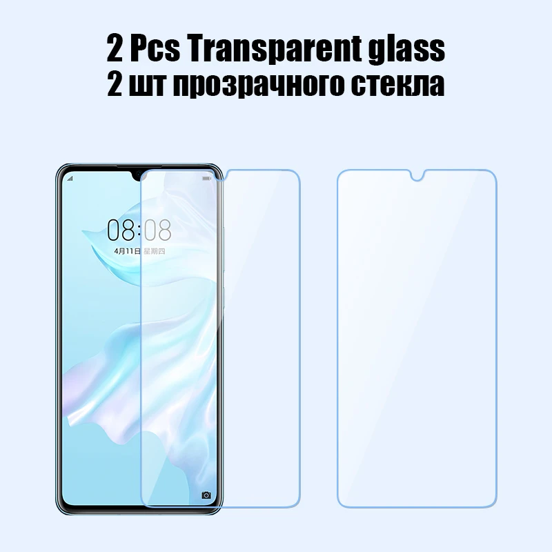 2 в 1 стекло для камеры и закаленное стекло для huawei P20 P30 Lite Защита экрана для huawei mate 20 30 Pro Psmart стекло - Цвет: 2Pcs Tempered Glass