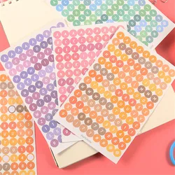 4 Sheets Colorful Numbers Letter Alphabet Sticker Cute Stickers DIY Planner Notebook Decorations Stationery School Supplies