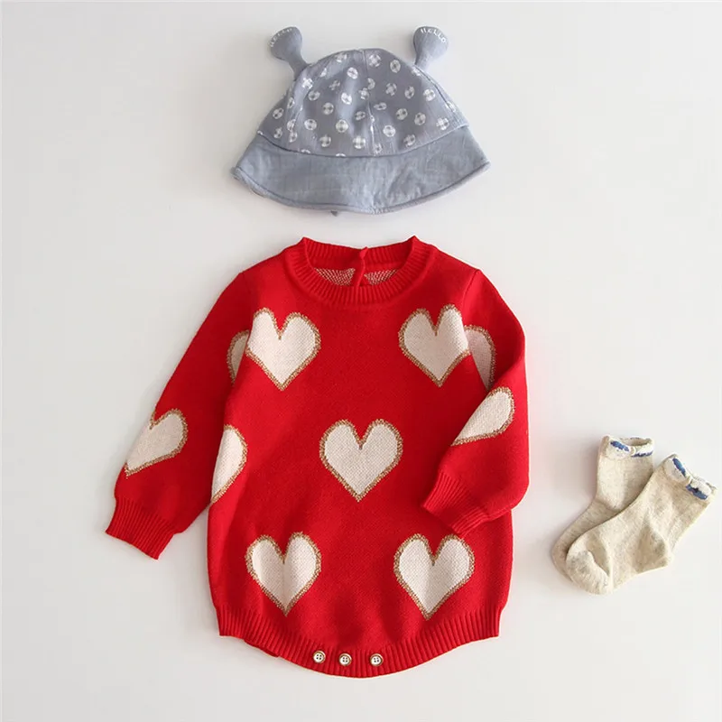baby clothes Toddler Baby Girls Boys Warm Sweater Romper Knit Crochet Bodysuit Clothes ubranka dla niemowlat #4O09 (3)