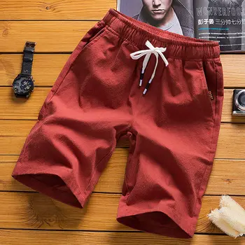 

2020 Solid Men's Shorts 5XL Summer Mens Beach Shorts Cotton Casual Male Shorts homme Clothing Sports outwear ropa hombre new