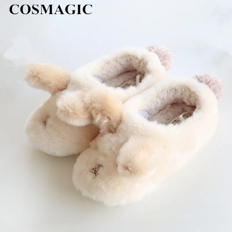 COSMAGIC/Новинка 2019 года зимние женские домашние тапочки с рисунком собаки мокасины