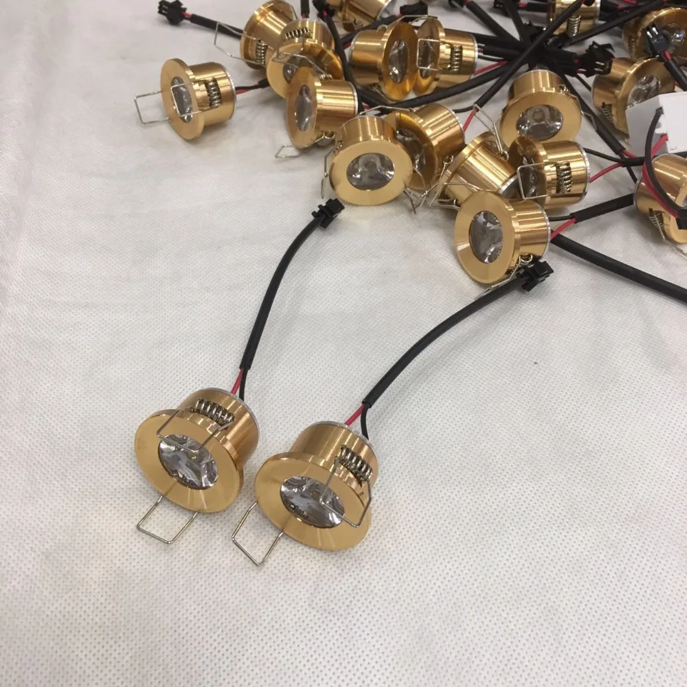 15degress gold spot 20pcs Мини светодиодный Einbaustrahler 3W mit Trafo Stecksystem Einbauspot Deckenspots Einbauleuchten Einbaurahmen