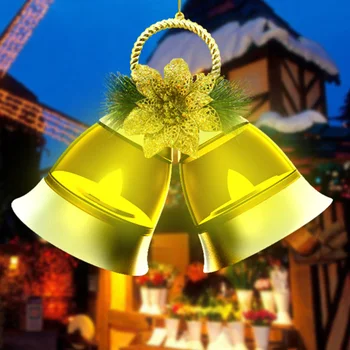 

1pair Christmas Light Prop RGB LED Door Festival Outdoor Home Decor Party Hanging Voice Control Music Bell Window Holiday Bright