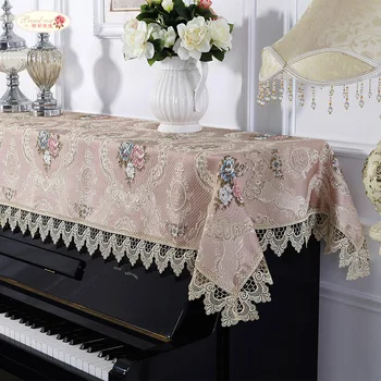 

Proud Rose Lace Piano Cover Embroider European Cloth Cover Dustproof Piano Towel Cloth Universal Dustproof Half Cover