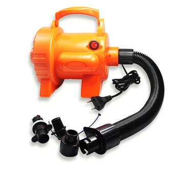 

800W Electric Air Pump for Inflatable Boat Kayak Air Bed Mattress High Power AC Car Air Pump with 4 Nozzles-EU Plug