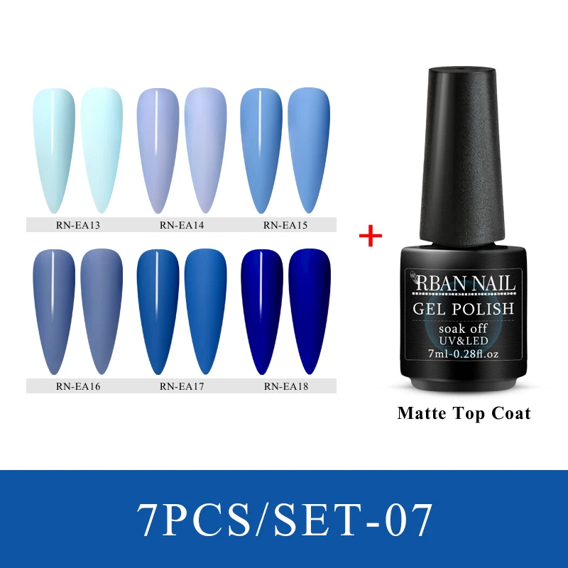 ZH07740 RBAN NAIL 8 мл УФ-гель для ногтей с блестками лак для ногтей от носков стойкий Полупостоянный лак для ногтей Маникюр УФ светодиодный лак для ногтей - Цвет: ZH07740