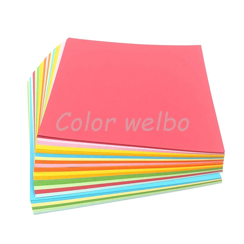100Pc Origami Square Hand Paper Double Sided Sheets Colorful Scrapbooking 8CM