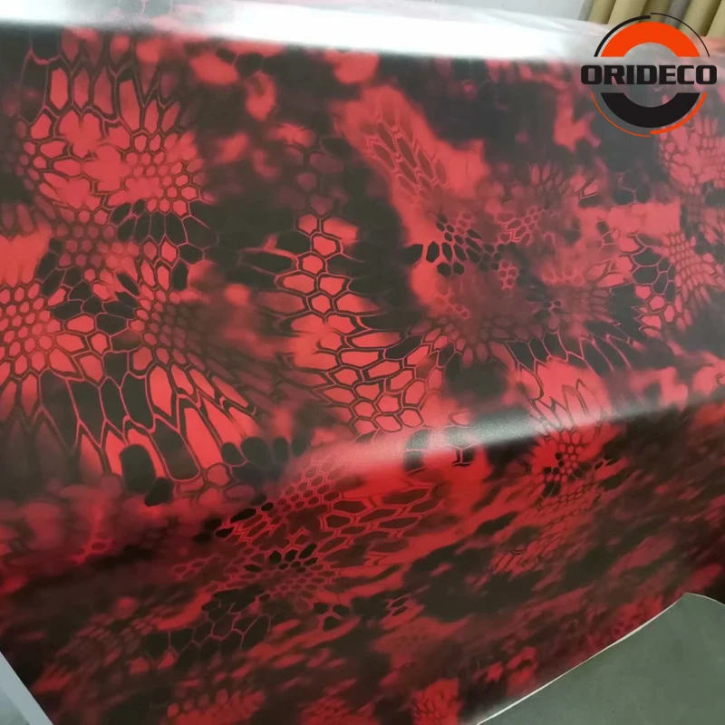 red black snake skin camo vinyl sticker 5
