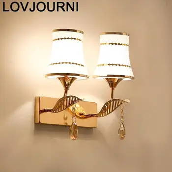 

Sconce Arandela Para Parede Coiffeuse Avec Miroir Lamp Crystal Luminaire Wandlamp Bedroom Lampara De Pared Interior Wall Light