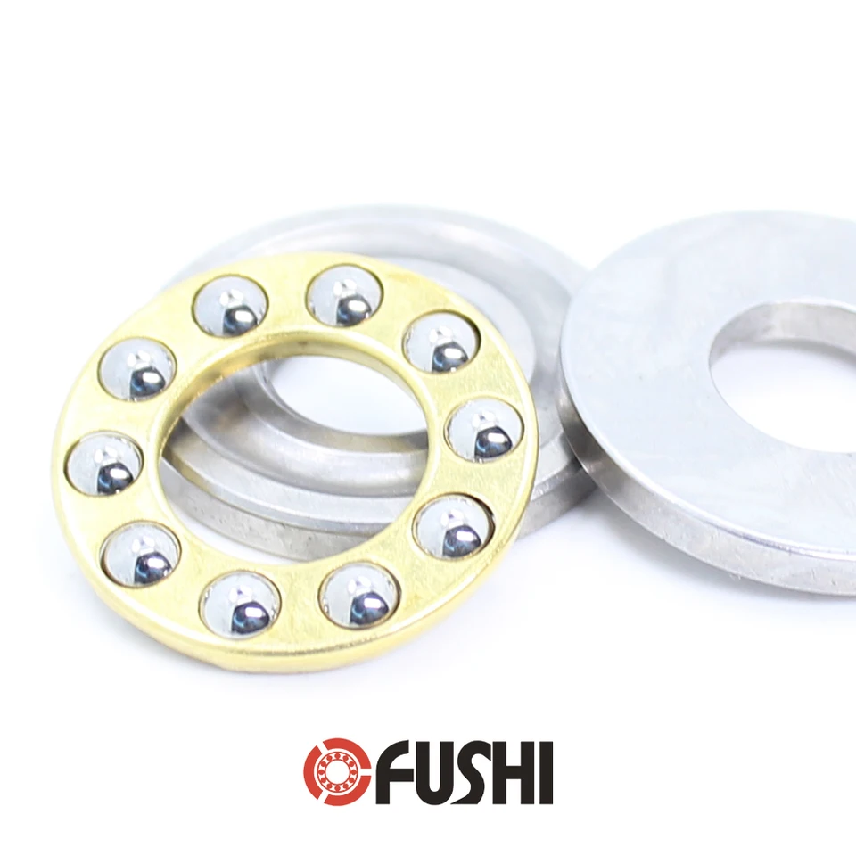 10 Cuscinetti Di Spinta A Sfera Assiali F5-10M - 5x10x4 Mm In Acciaio