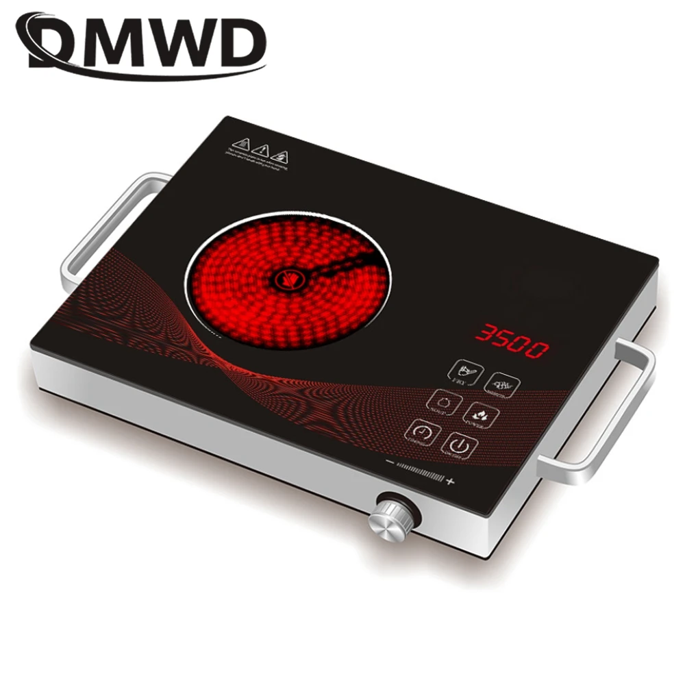 DMWD Household Stove Electric Ceramic Cooker 3500W Induction Cooker Smart Electromagnetic Oven Waterproof Heating Plate 110/220V 3