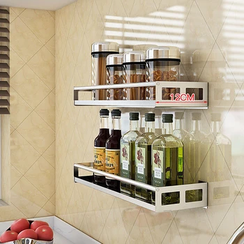 

Kitchen Stainless Steel Spice Rack Seasoning Rack Spices Rack Shelf Kitchen Storage Organizer Multi-Functional Storage Shelf