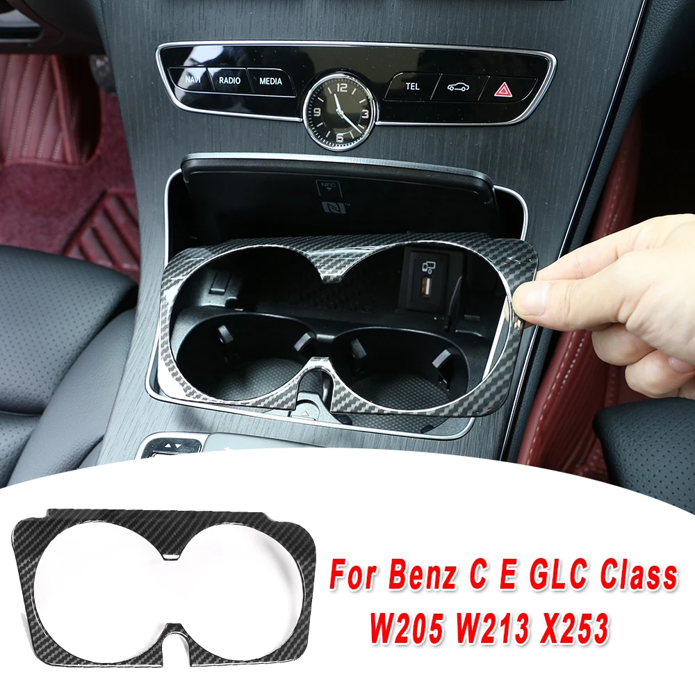 Декоративные наклейки на подстаканник для Mercedes-Benz C E GLC grade Black