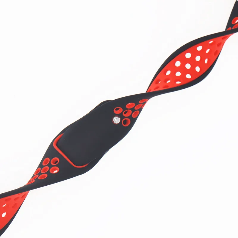 Black and red 22 мм силиконовый спортивный ремешок для samsung Galaxy Watch 42/46 мм резиновый ремешок для gear S2/S3 20/22 мм ремешок - Цвет ремешка: Black and red