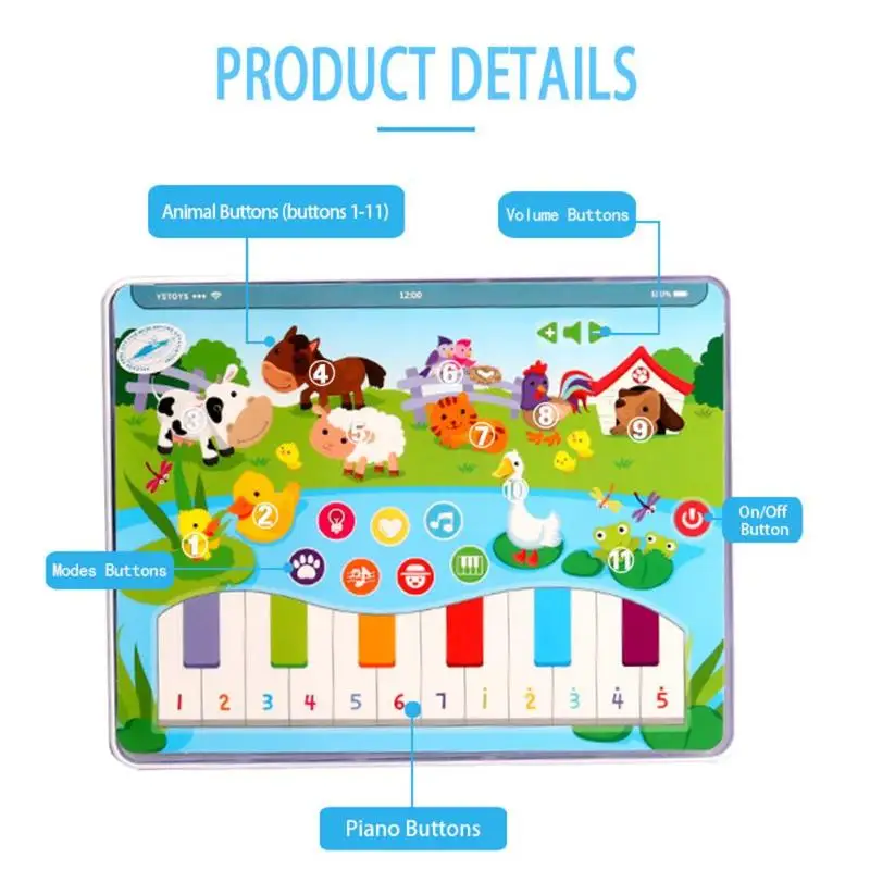 Детское обучающее устройство развивает детский интеллект Многофункциональный планшет милое животное ранней декомпрессии обучающая игрушка