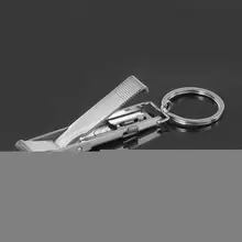 Ультра-тонкие складные кусачки для ногтей из нержавеющей стали с брелком UL