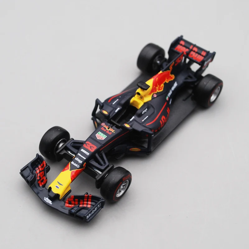 Bburago 1/43 1:43 Benz Red Bull F1 формула 1 гоночный автомобиль литья под давлением дисплей Модель игрушки для детей мальчиков и девочек - Color: 2018 Verstappen No33