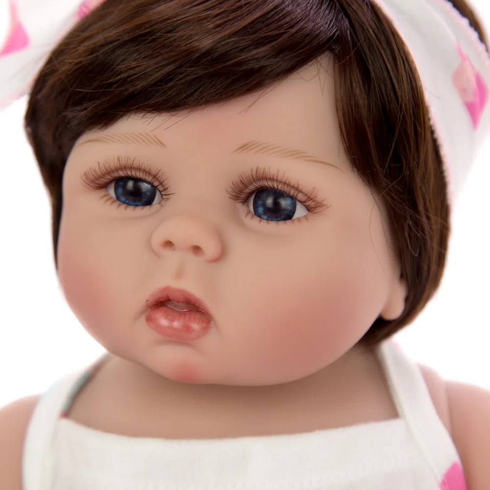 KEIUMI 48 см Reborn Baby кукла все силиконовые тело в загара кожи реалистичный Новорожденный ребенок девочка кукла для продажи подарок на день рождения ребенка может ванну