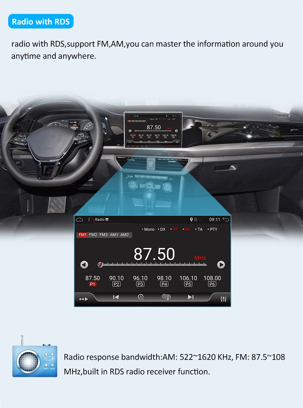 2Din 10,1 дюймов HD android 9,0 Восьмиядерный Универсальный автомобильный аудио стерео видео dvd-плеер gps навигация OBD DAB 4G Автомобильный мультимедийный