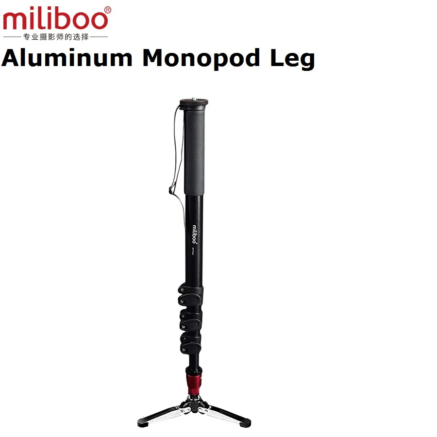 Miliboo MTT705A алюминиевый Портативный монопод с жидкой головкой для камеры для видеокамеры/DSLR Профессиональный штатив 7" Максимальная высота - Цвет: Aluminum Monopod Leg