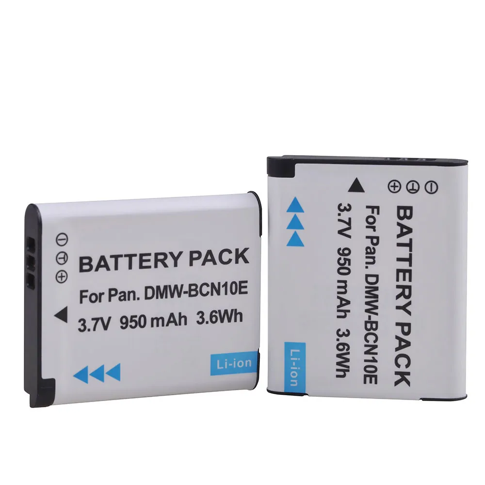 Durapro 2Pc 950Mah Dmw-Bcn10 Dmw Bcn10 Dmw-Bcn10E Fotocamera Li-Ion Batteria Per Panasonic Lumix Dmc-Dmc-Lf1 Lumix Dmc-Lf1 Lf1K Lf1W Telecamere