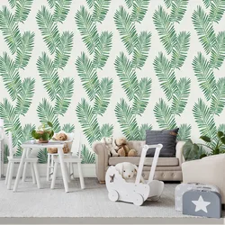 Tropical Palm Jungle Wallpaper Vinyl Self Adhesive Decorative Wall Stickers for Home Peel and Stick Removable Waterproof Paper