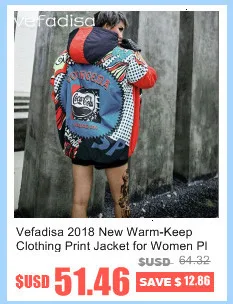Vefadisa, джинсовый Тренч с открытой строчкой, зима, камуфляжное лоскутное джинсовое пальто, v-образный вырез, нестандартный Тренч, Женское пальто, QYF905