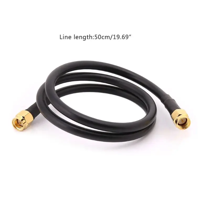

SMA Male To SMA Male RG58 Pigtail Cable 50cm Low-loss Antenna Cables R9JF