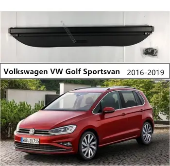 

For Rear Trunk Security Shield Cargo Cover For Volkswagen VW Golf Sportsvan 2016 2017 2018 2019 High Qualit Car Accessories