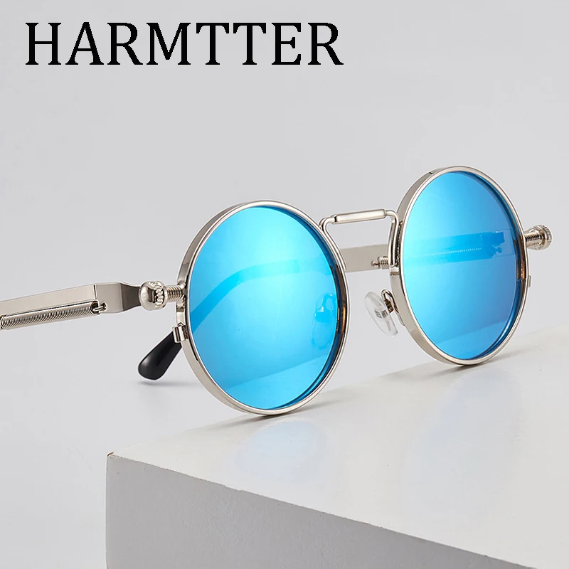 

Fashion Brand design men women spring frame Gothic Steampunk sunglasses Mirror Colorful gradient oculos Gafas sun glasses PUNK