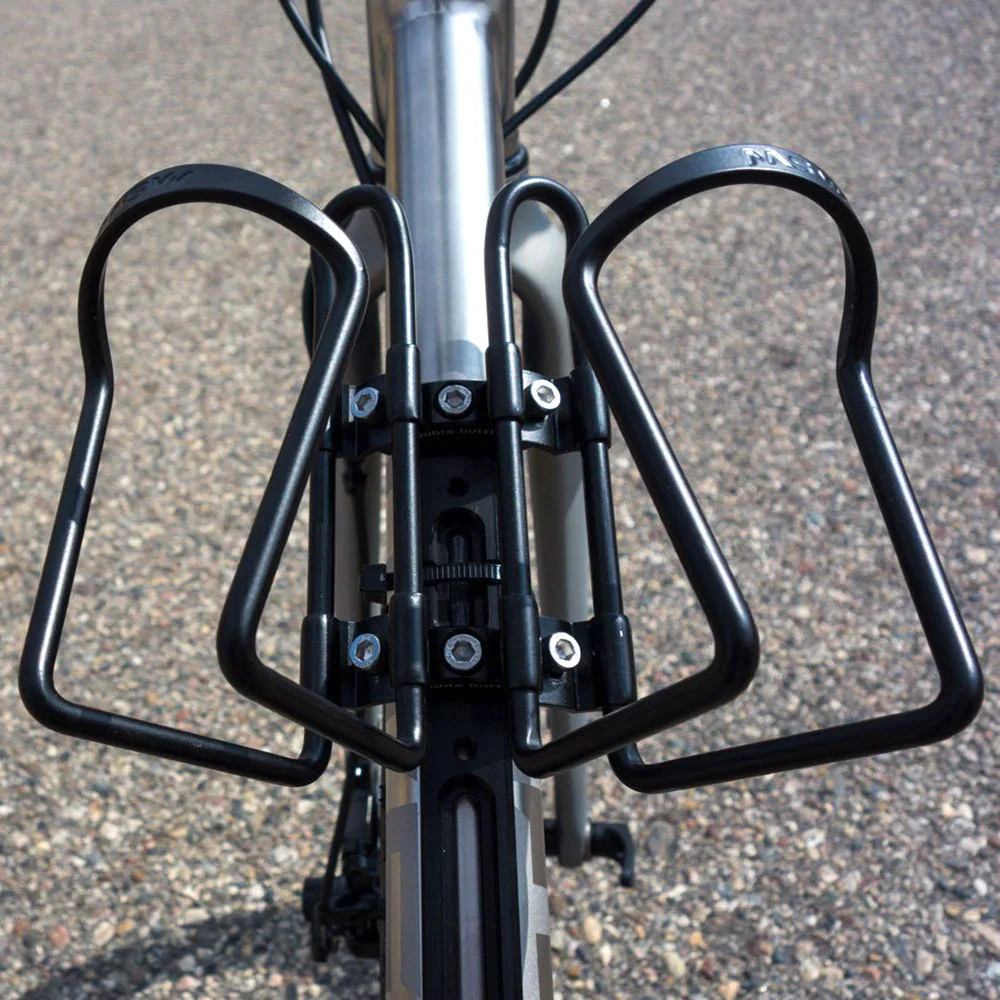 MTB bike double bottle extender Bicycle Bottle Cage Extender Aluminum Alloy Mountain Road Bike Frame Water Cup Holder Expander | Спорт и
