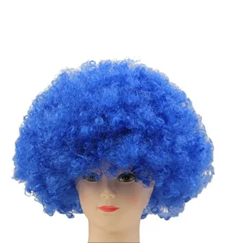 

Cosplay Party Dress Performance Props Fluffy Funny Multicolor Birthday Party Decoration Clown Wig Caps 1PC Short Curly