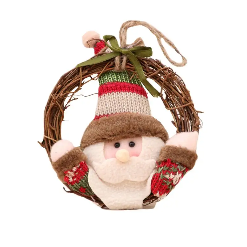 about 16 cm 1 шт. украшение для рождественской елки для украшения дома Navidad Гирлянда Венок из ротанга кольцо для настенный дверной подвесной Рождественский вечерние Декор - Цвет: about 16 cm