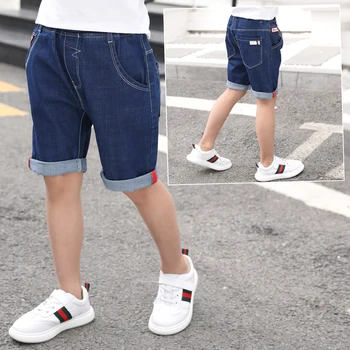 

New Summer blue black 2-12 Yrs Boys Denim Shorts Fashion joggers denim jeans Pants Mid Big Boys Shorts Casual Boys Short Pants