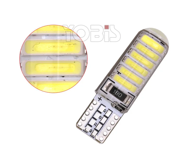 Отличный 'High new style автомобиль T10 силикагель ширина лампы 7020 12SMD ширина светильник лампа для чтения подсветка приборной панели стробоскоп