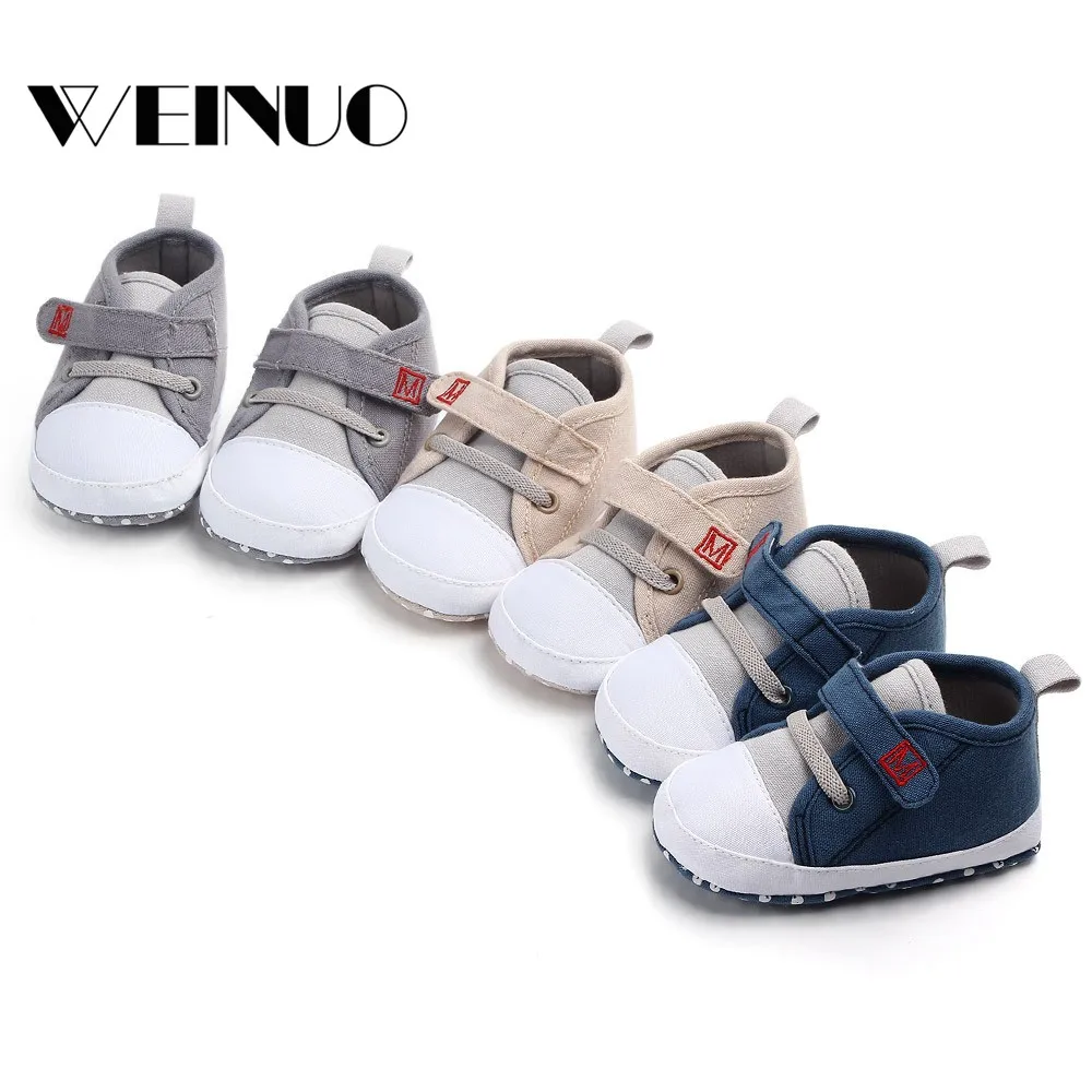 Baby Shoes 2019Top New Newborn Baby Cute Boys Girls Canvas Letter First Walkers Soft Sole Shoes For Children Baby Schoenen