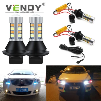 

1set WY21W T20 PY21W BAU15S LED Turn Signal Light + Daytime Running Light DRL For mitsubishi lancer x 10 outlander xl asx 1200