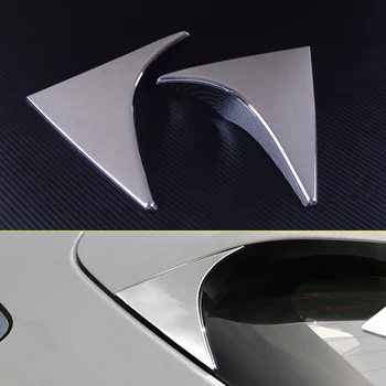 

2pcs Silver Plastic Car Rear Window Spoiler Wing Side Triangle Cover Trim Fit For Hyundai Tucson 2016 2017 2018