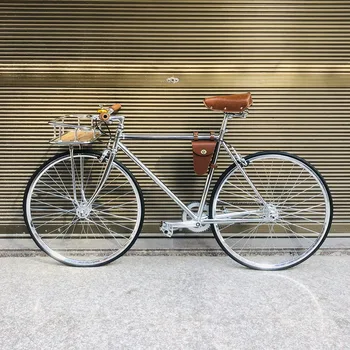 Cuadro Vintage de bicicleta de piñón fijo, 700C, 52cm