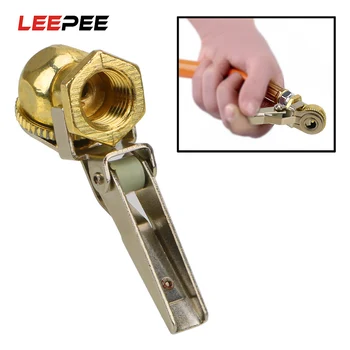 

LEEPEE Universal Clip-On Ball Foot Auto Tire Repair Tools Car Air Chuck Tire Brass Tyre Inflator Fitting Kit For Tire Changers