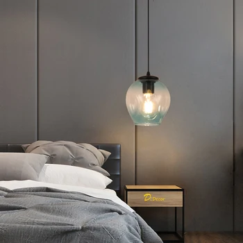 

Modern Glass Pendant Lights Bedroom Bedside Decoration Pendant Lamps Living Room Hanglamp Dining Room Indoor Hanging Lighting