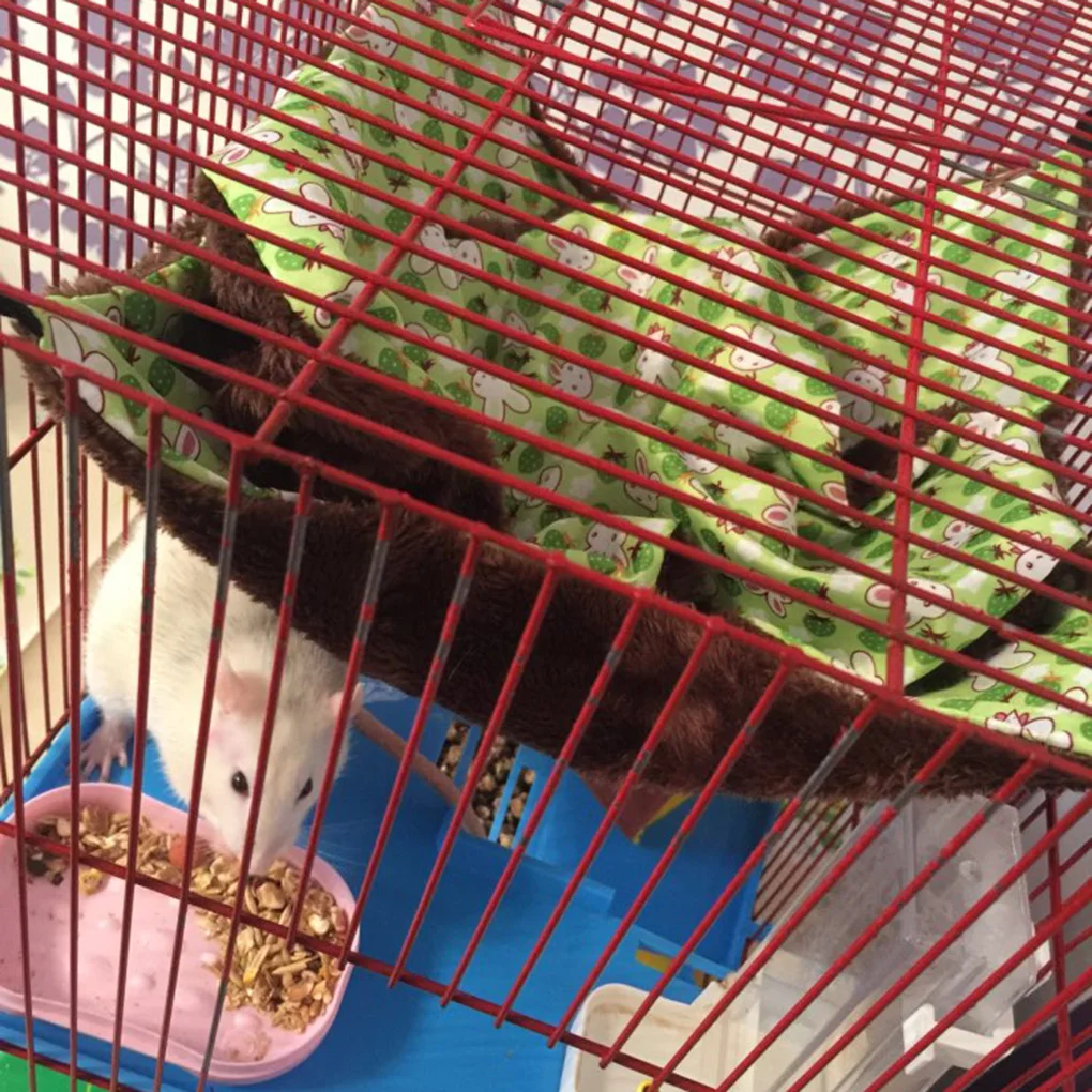 Double Layer Small Animal Hammock Bed Warm Winter Pet Hanging Bunkbed Sleeping Cage Swing Bed