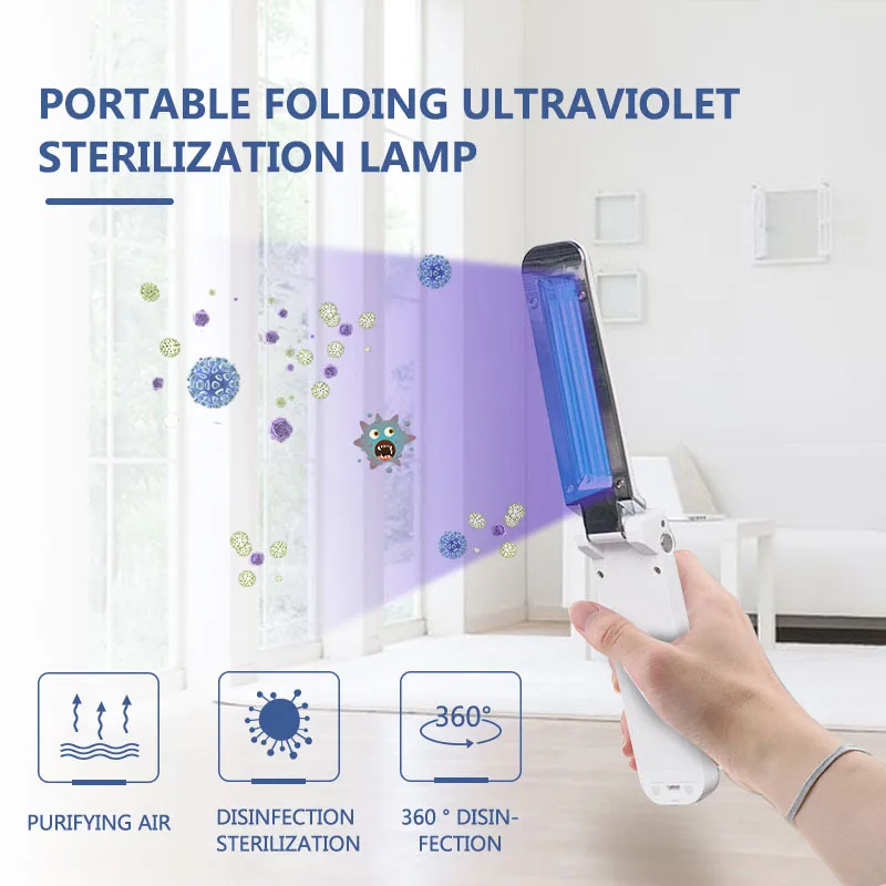 

Handheld Ultraviolet Sterilizer lamp Underwear Baby Pacifier Disinfection Lamp UV sterilizer Foldable UVC Germicidal Rod