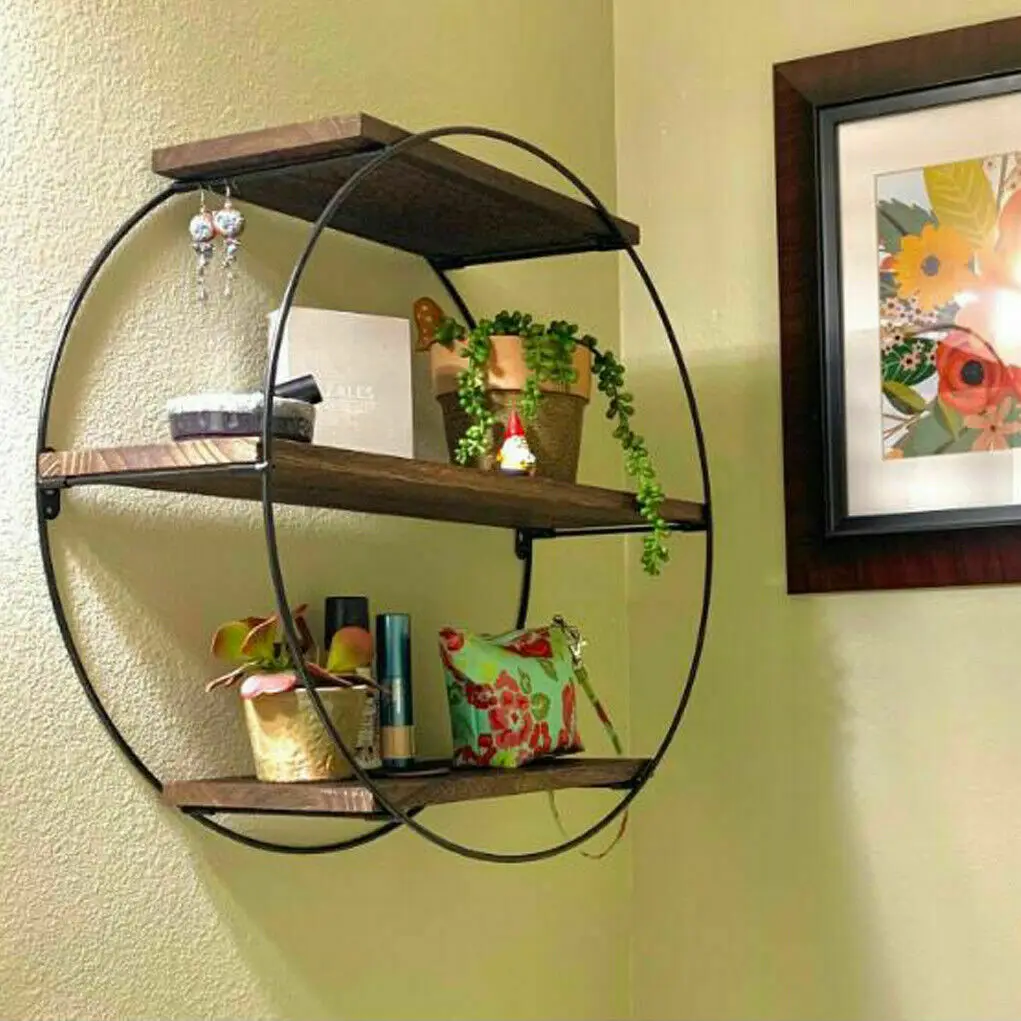 Mensole Galleggianti A Parete 58 Cm – Scaffale In Legno Rustico Marrone Per Libri E Decorazioni – Portata 18 Kg - 3
