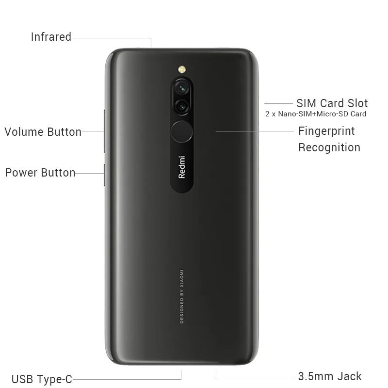 Оригинальная глобальная версия смартфона Xiaomi Redmi 8 3 Гб RAM 32 ГБ ROM 5000 мАч Spnadragon 439 12