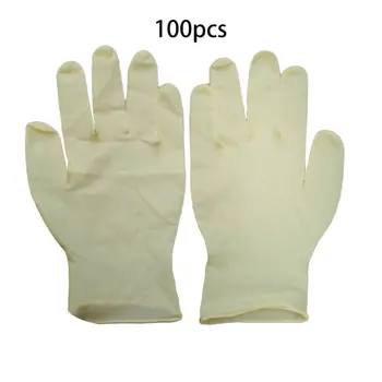 

9 Inch Disposable Latex Gloves Anti-Static Non-Slip And Cut-Resistant Gloves Powder-Free Latex Inspection Gloves 100Pcs