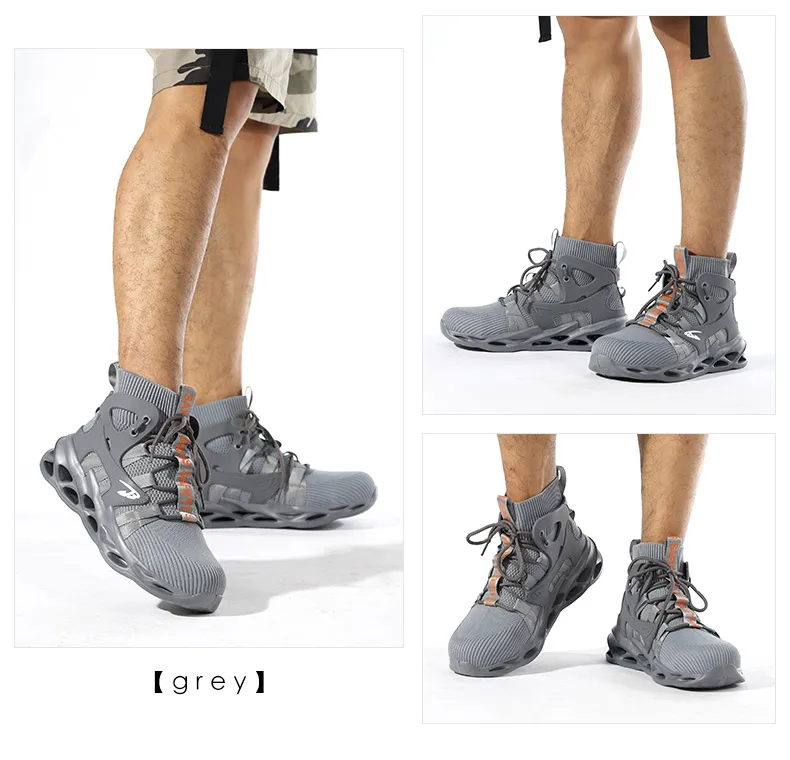 Man Safety Shoes Puncture-Proof Work Sneakers Lightweight Work Shoes Men Steel Toe Shoes Safety Boots Indestructible Shoes 2021