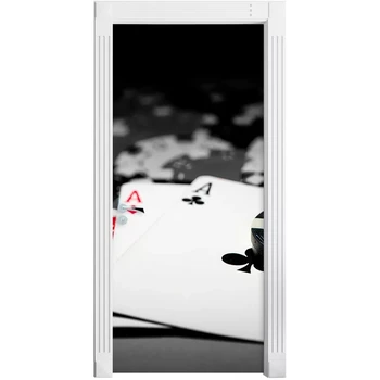 

Self Adhesive Renew Red Black Cake Home Decor 3d Door Sticker Print Art Waterproof Paper Mural Wardrobe Renovation Decal Picture